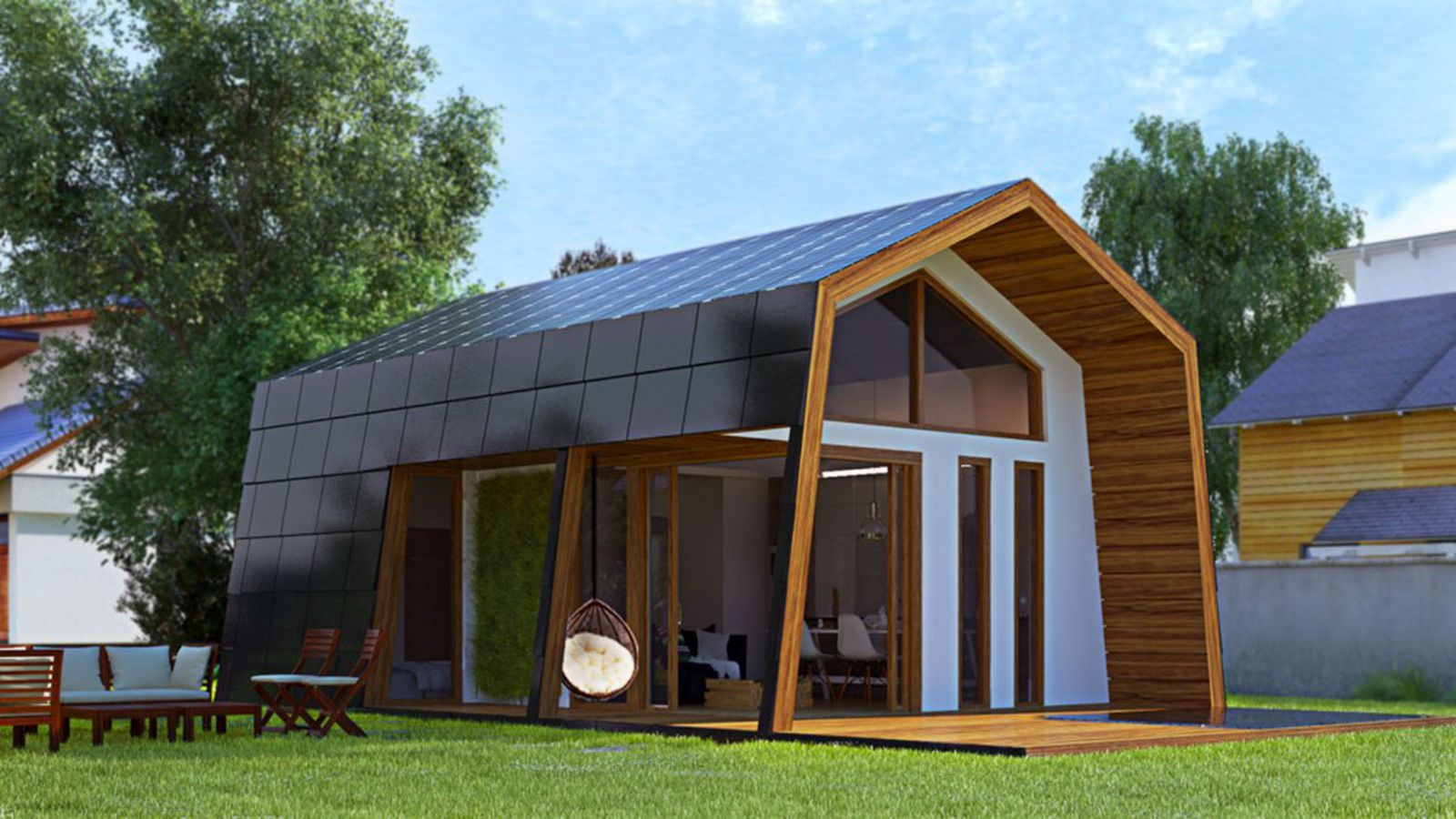 Casa pré-fabricada com eficiência energética pode ser construída por 2 pessoas